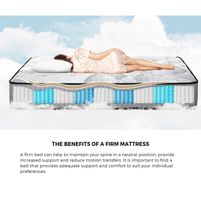 Double Mattress Tight Top Foam Pocketed Springs Anti-Disturbance 24Cm