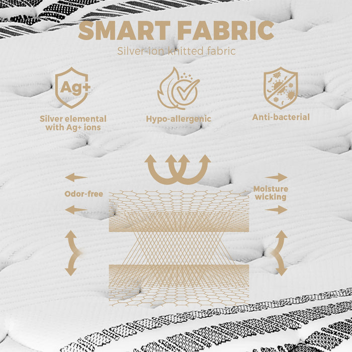 King Single Mattress Breathable Luxury Bonnell Spring Foam Medium 18Cm