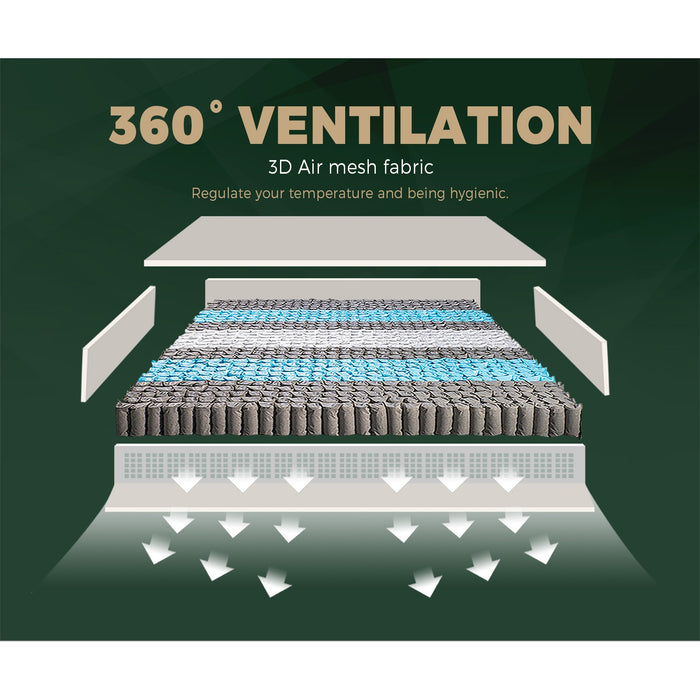 King Single Mattress Breathable Luxury Bonnell Spring Foam Medium 18Cm