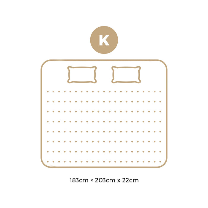 King Mattress Breathable Luxury Bed Bonnell Spring Foam Medium 22Cm