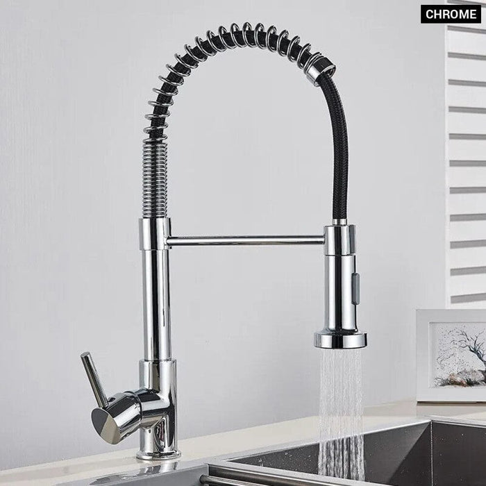 Matte Black Kitchen Faucet with Dual Modes Nozzle