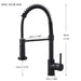 Matte Black Kitchen Faucet with Dual Modes Nozzle