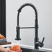 Matte Black Kitchen Faucet with Dual Modes Nozzle