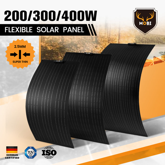 200W / 300W / 400W Flexible Solar Panel Mono 12V Rv Camping Caravan Boat