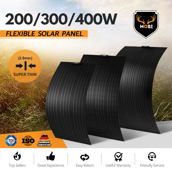 200W Flexible Solar Panel Mono Cells 12V Rv Boat Caravan Camping 4Wd