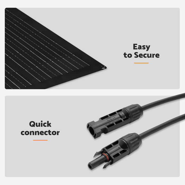 200W Flexible Solar Panel Mono Cells 12V Rv Boat Caravan Camping 4Wd