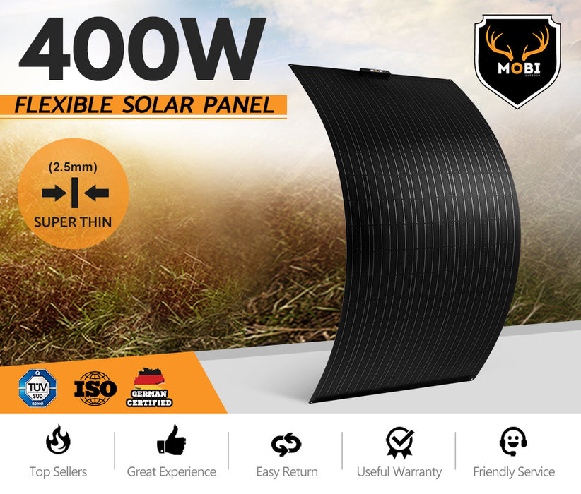 200W / 300W / 400W Flexible Solar Panel Mono 12V Rv Camping Caravan Boat