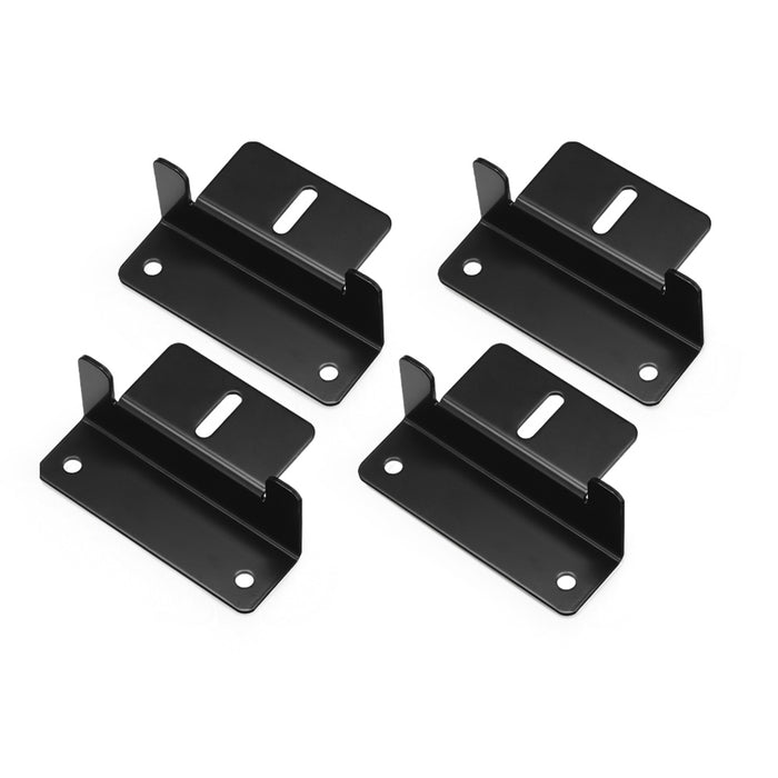 4Pcs Solar Panel Z-Shape Brackets Aluminum Mounting Set For Roof Black