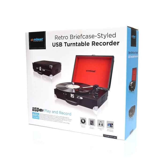 Mbeat Retro Briefcase - styled Usb Turntable