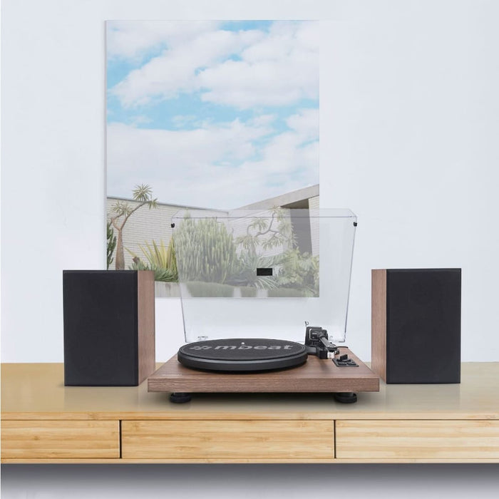 Mbeat Hi-fi Turntable with Bookshelf Speakers and Bluetooth