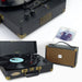 Mbeat Woodstock Ii Black Retro Bluetooth Tx Rx Turntable