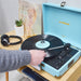 Mbeat Woodstock Ii Sky Blue Retro Bluetooth Tx Rx Turntable