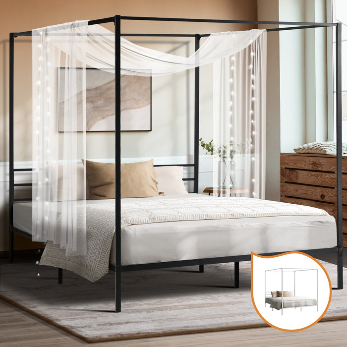 Metal Bed Frame Single Size Canopy Beds Platform