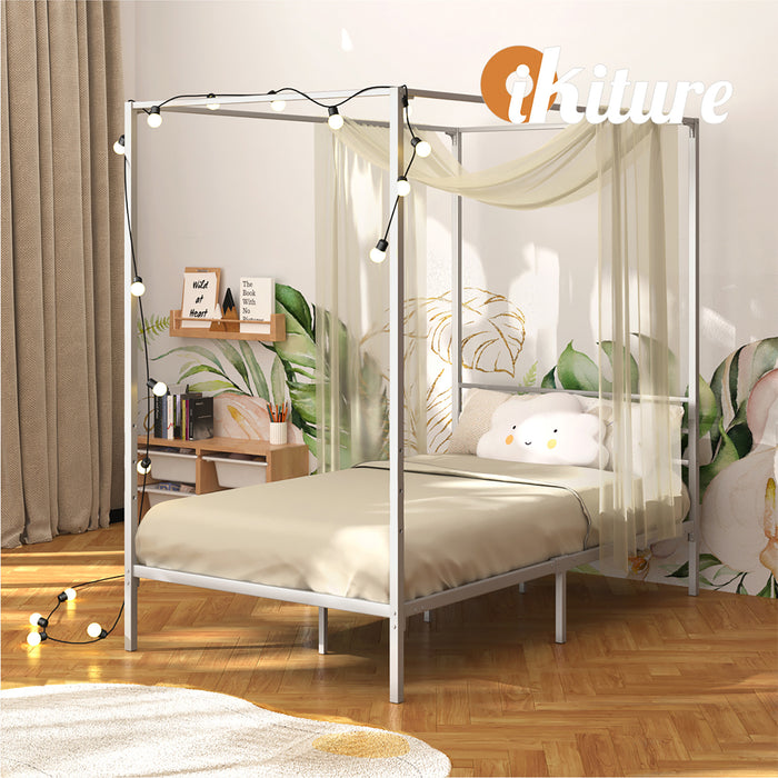 Metal Bed Frame Single Size Canopy Beds Platform