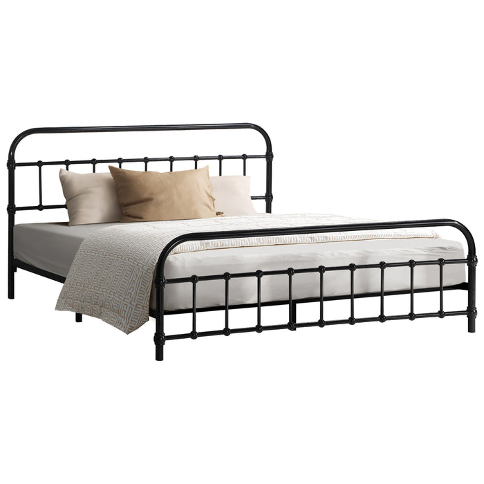 Metal Bed Frame Double Size Bed Base Platform