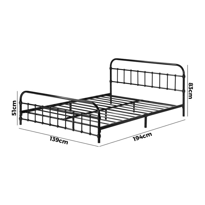 Metal Bed Frame Double Size Bed Base Platform