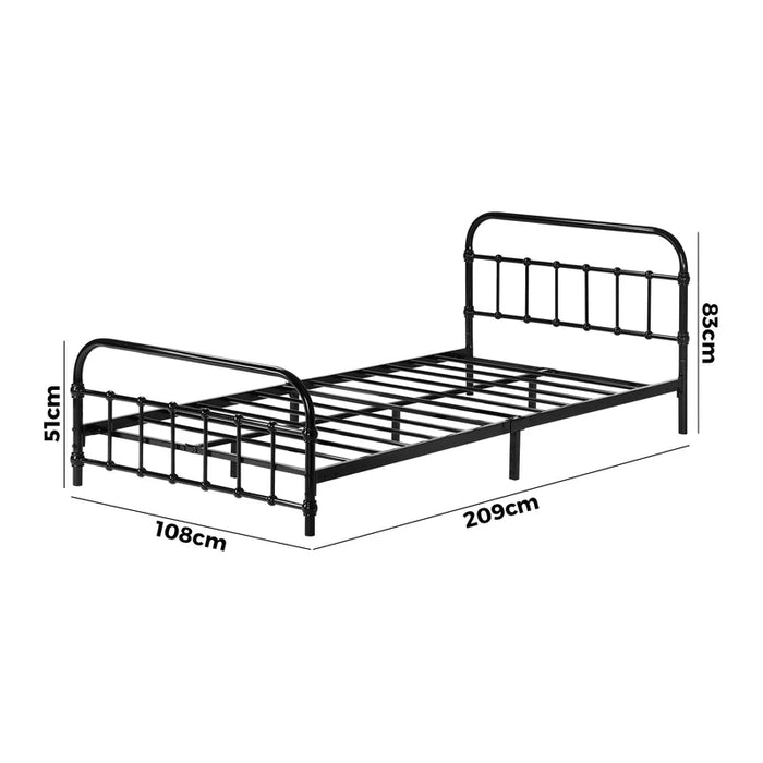 Metal Bed Frame King Single Size Bed Base Platform