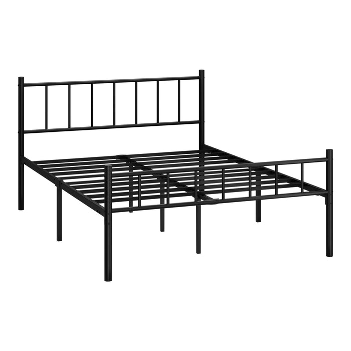 Bed Frame Double Size Metal Base Platform Foundation Black
