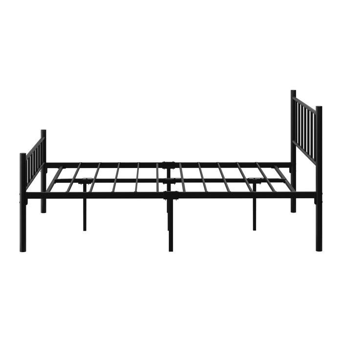 Bed Frame Double Size Metal Base Platform Foundation Black