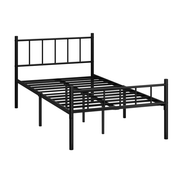 Bed Frame King Single Metal Base Platform Foundation Black