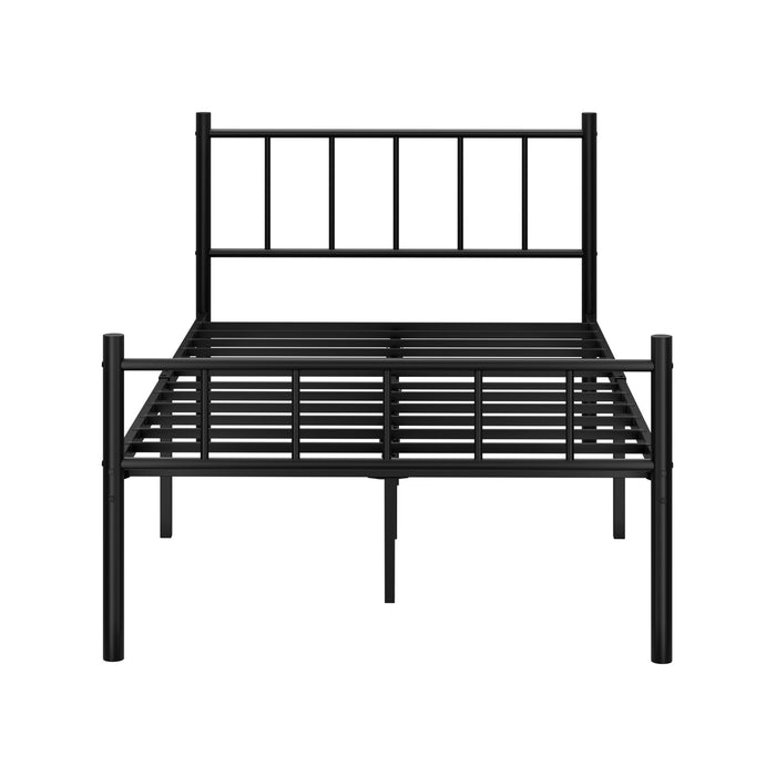 Bed Frame King Single Metal Base Platform Foundation Black