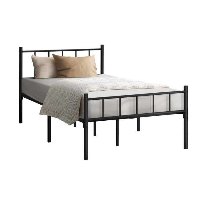 Bed Frame King Single Metal Base Platform Foundation Black