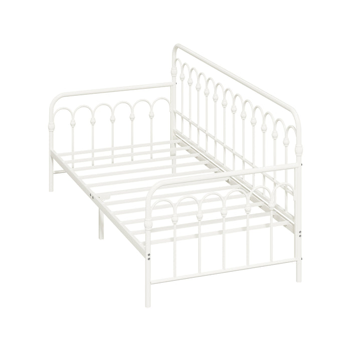 Metal Daybed Frame Single Size Sofa Bed Steel Slat Support