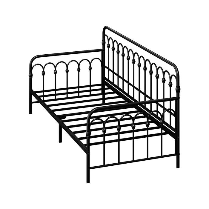 Metal Daybed Frame Single Size Sofa Bed Steel Slat Support