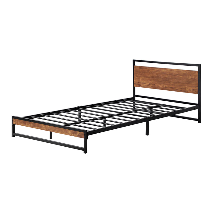 Metal Bed Frame King Single Size Beds Base Platform Wood