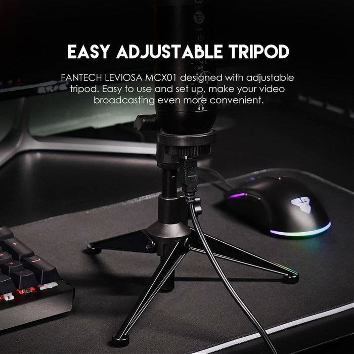 Mcx01 Professional Usb Condenser Microphone with Tripod Rgb