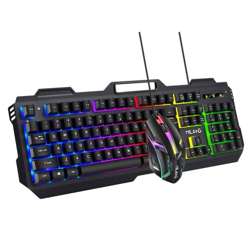 Mechanical Feel Wired Usb Rgb Colorful Luminous Keyboard