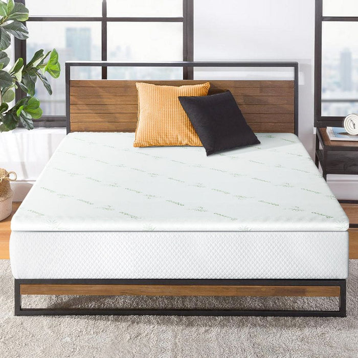 Memory Foam Mattress Topper Cool Gel Bed Mat Bamboo 10cm
