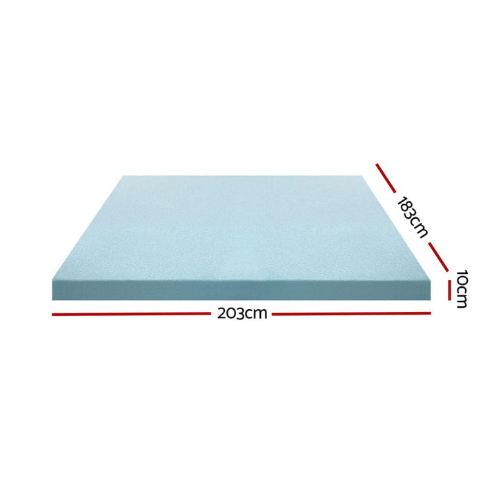 Memory Foam Mattress Topper Cool Gel Bed Mat Bamboo 10cm