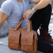 Men Leather Single Shoulder Messenger Bag Cowhide Handheld