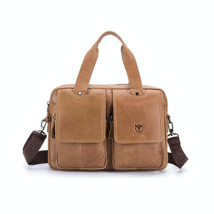 Men Leather Single Shoulder Messenger Bag Cowhide Handheld