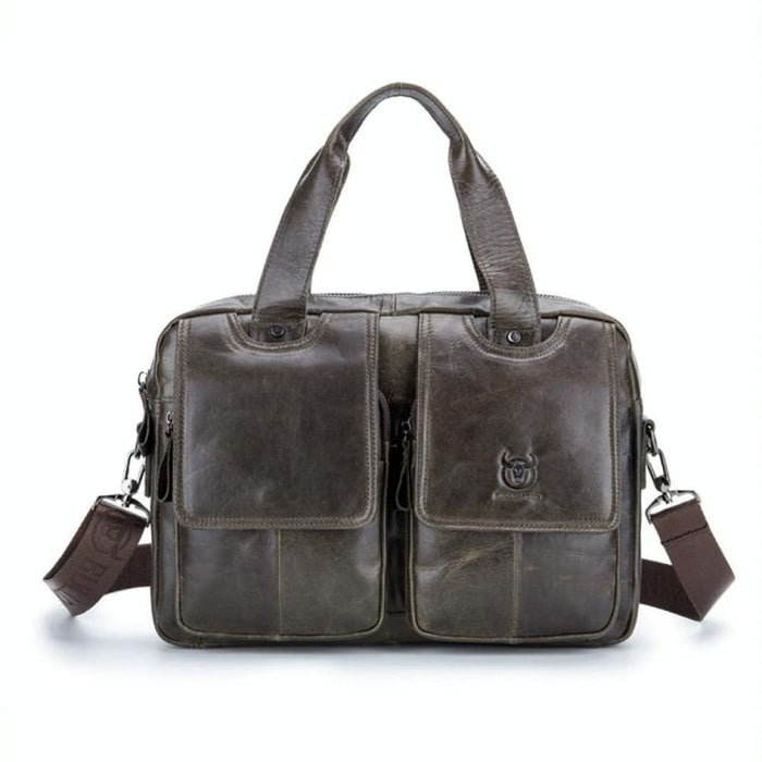 Men Leather Single Shoulder Messenger Bag Cowhide Handheld