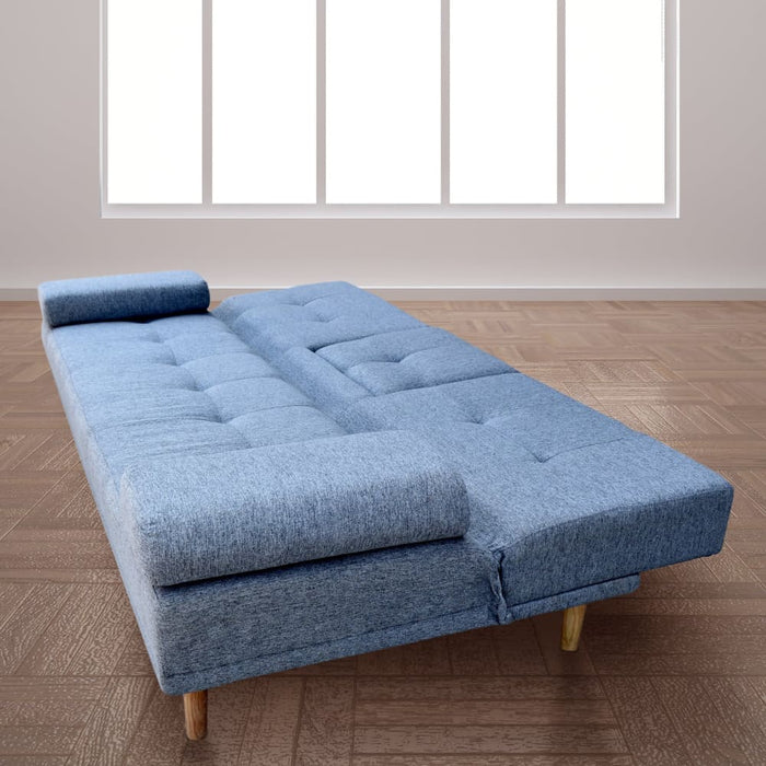 Mendoza 2 in 1 Sofa Bed Couch Grey Pull Down Cupholder 3