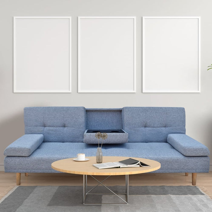 Mendoza 2 in 1 Sofa Bed Couch Grey Pull Down Cupholder 3