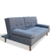 Mendoza 2 in 1 Sofa Bed Couch Grey Pull Down Cupholder 3