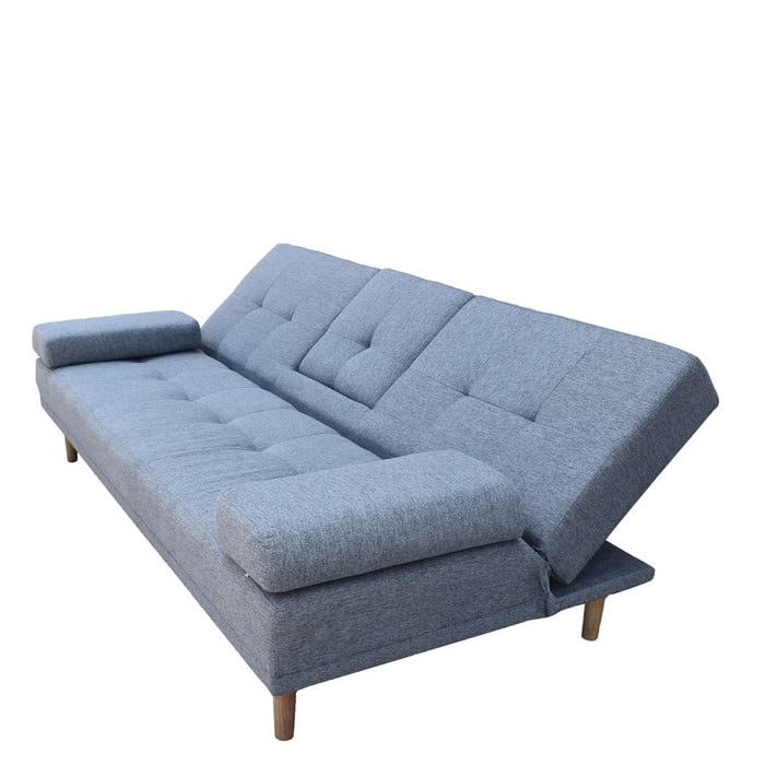 Mendoza 2 in 1 Sofa Bed Couch Grey Pull Down Cupholder 3