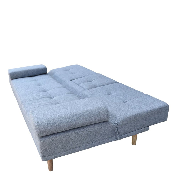 Mendoza 2 in 1 Sofa Bed Couch Grey Pull Down Cupholder 3