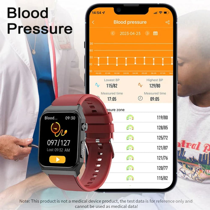 Mens 1.9inch Heart Rateblood Glucose Pressure Oxygen Body