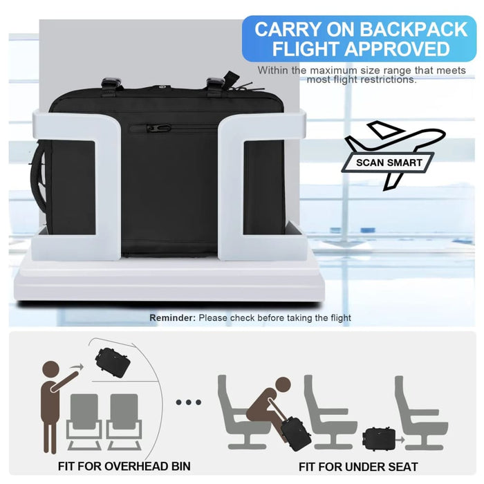 Mens 17 Inch Expandable Laptop Backpack with Usb Charging