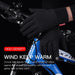 Mens Black Touch Screen Cycling Gloves Warm Nonslip