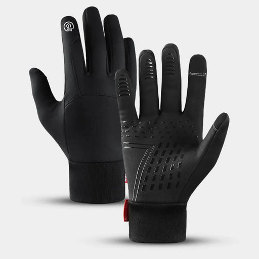 Mens Black Touch Screen Cycling Gloves Warm Nonslip