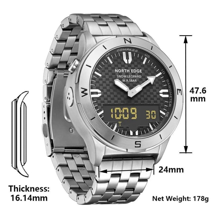 Mens Business Waterproof 50m Luminous Sports Digital Watch