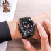 Men’s Led Dual Display Wristwatch Big Dial Quartz Waterproof