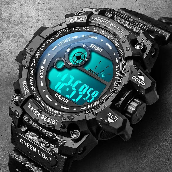 Mens Led Digital Sport Watch Waterproof Luminous Date
