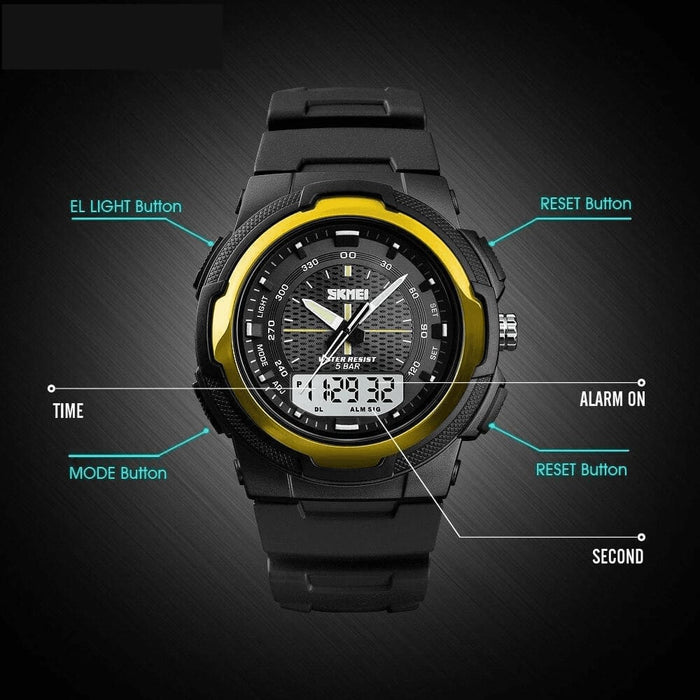 Men’s Military Sports Led Digital 50m Waterproof Casual