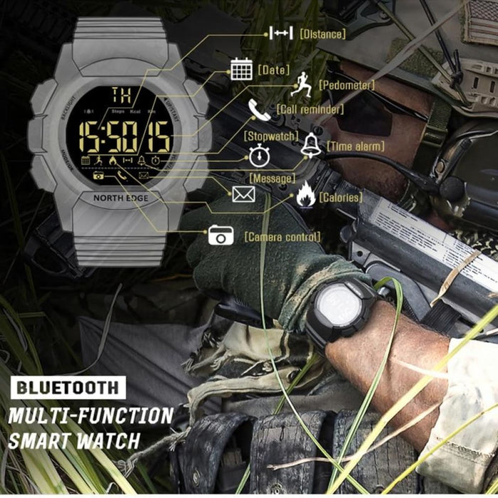 Mens Military Water Resistant Led Digital Smart Wristwatch